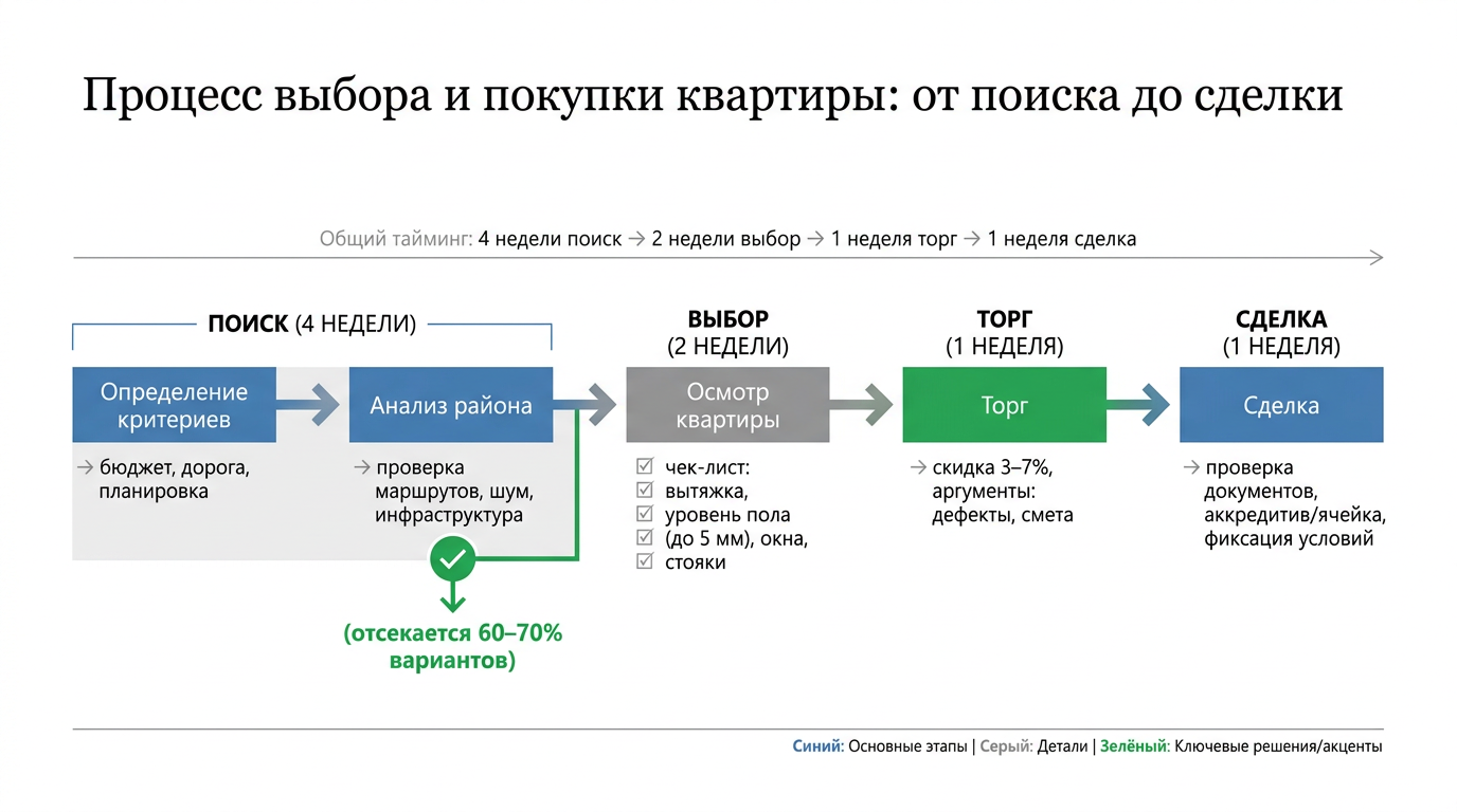 Процесс выбора и покупки квартиры